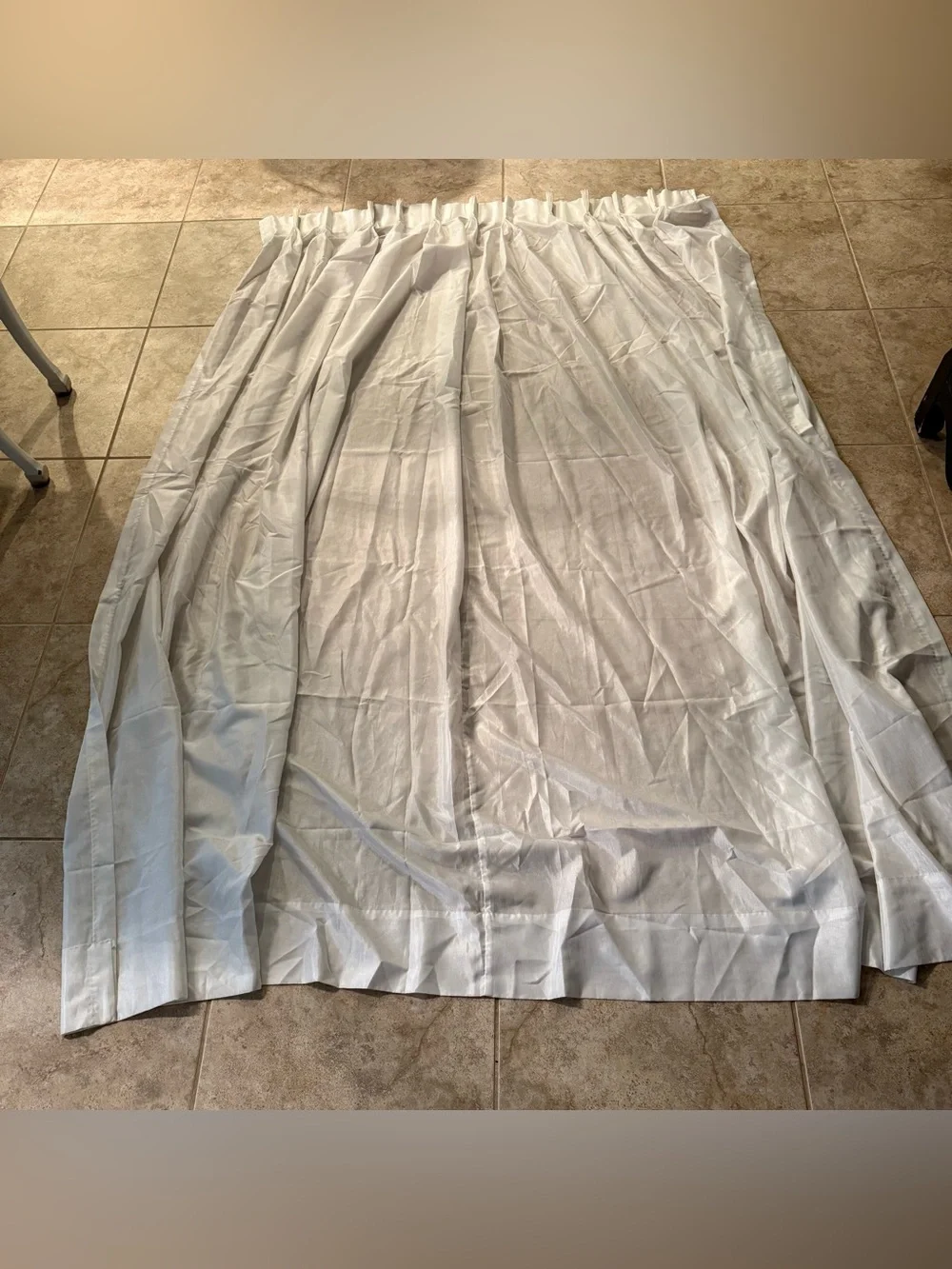 Drapes Pinch Pleat Sheer JCPenney White Curtain Pair 46x83” Vintage Sateen